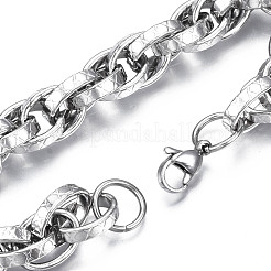 Non-Tarnish 201 Stainless Steel Rope Chain Bracelet for Men Women&nbsp;BJEW-S057-68