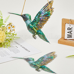Acrylic Bird Hanging Suncatchers&nbsp;LS-HJEW-WH20021-02D
