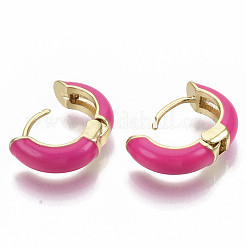 Brass Huggie Hoop Earrings&nbsp;EJEW-S209-01
