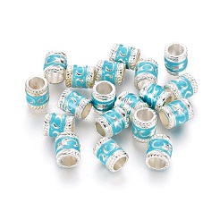 Enamel Alloy European Beads&nbsp;EA8640-6S