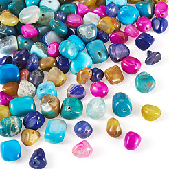 100Pcs 5 Colors Natural Agate Beads&nbsp;G-TA0002-51