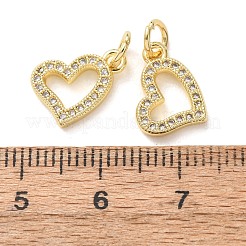 Valentine's Day Brass Micro Pave Clear Cubic Zirconia Charms&nbsp;CU-E003-17G-A