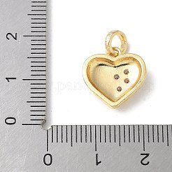 Brass Micro Pave Cubic Zirconia Pendants&nbsp;KK-P290-44A-G