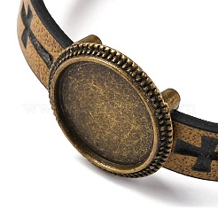 Hollow Cross PU Leather Bracelet Making&nbsp;MAK-I020-01F