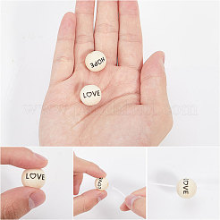 120Pcs 4 Styles Wood Beads&nbsp;WOOD-GL0001-16