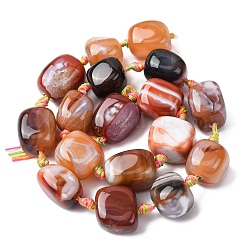 Natural Fire Crackle Agate Beads Strands&nbsp;G-P605-C01-01