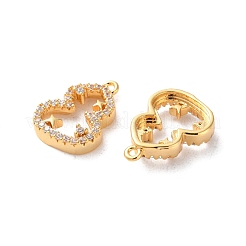 Brass Micro Pave Clear Cubic Zirconia Pendants&nbsp;KK-L221-003G