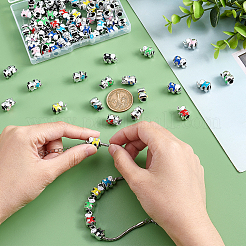 80Pcs 8 Colors CCB Plastic European Beads&nbsp;OPDL-PH0001-04