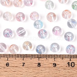 Baking Paint Transparent Glass Beads&nbsp;DGLA-T004-08L