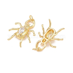 Brass Micro Pave Cubic Zirconia Pendants&nbsp;KK-G544-09G-03