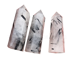 Point Tower Natural Tourmalinated Quartz Home Display Decoration&nbsp;PW-WG71006-02