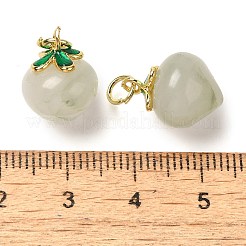 Natural Jade Fruit Pendants&nbsp;G-P550-24G