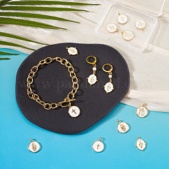 10Pcs 5 Styles Golden Plated Brass Enamel Pendants&nbsp;KK-TA0008-60