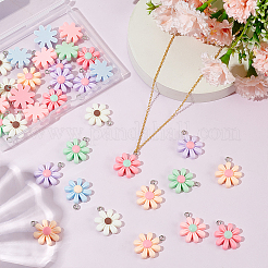 35Pcs 7 Colors Opaque Resin Pendants&nbsp;RESI-WR0001-02