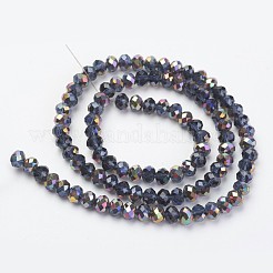 Electroplate Transparent Glass Beads Strands&nbsp;EGLA-A034-T6mm-R07