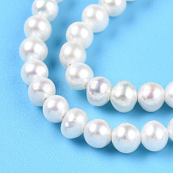 Natural Nucleated Pearl Beads Strands&nbsp;PEAR-N016-03B