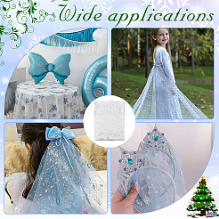 Snowflake Pattern Nylon Fabric&nbsp;DIY-WH0084-85A