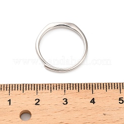 Rhodium Plated 925 Sterling Silver Adjustable Rings&nbsp;RJEW-S397-01P-04