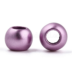 Spray Painted Acrylic European Beads&nbsp;ACRP-WH0002-01A