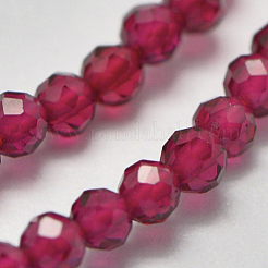 Glass Imitation Red Corundum Beads Strands&nbsp;X-G-K207-01E-01