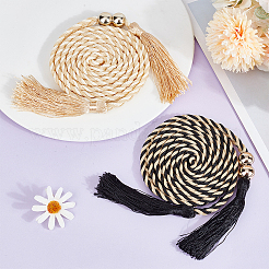 6Pcs 2 Colors Nylon Cotton Braided Chain Belt&nbsp;AJEW-CP0008-17
