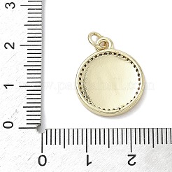 Brass Micro Pave Cubic Zirconia Pendants&nbsp;KK-K368-14G