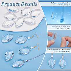 12Pcs Glass Pendants&nbsp;GLAA-FG0001-22B