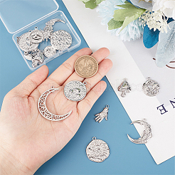 20Pcs 10 Style 304 Stainless Steel Pendants&nbsp;STAS-SC0004-80P