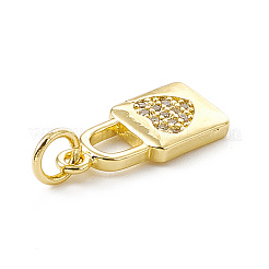 Brass Micro Pave Clear Cubic Zirconia Pendants&nbsp;ZIRC-F132-51G