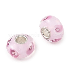 Lampwork & Brass Core European Beads&nbsp;LAMP-P019-01P-18