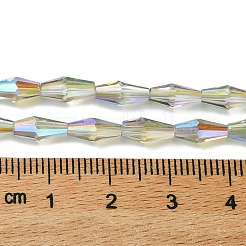 Transparent Electroplate Glass Beads Strands&nbsp;GLAA-K064-05A-HR02