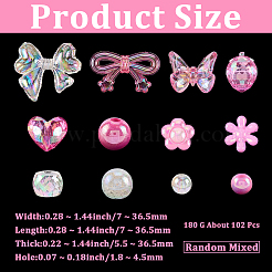 180G UV Plating Mixed Styles Acrylic Beads&nbsp;MACR-PA0001-88