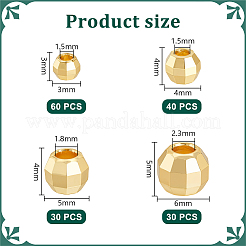 160Pcs 4 Styles Brass Spacer Beads&nbsp;KK-PH0012-45