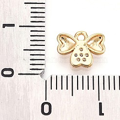Brass Micro Pave Clear Cubic Zirconia Pendants&nbsp;KK-T075-23G