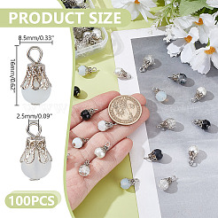 100Pcs Glass Pendants&nbsp;PALLOY-HY00103