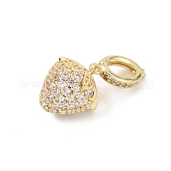 Brass Micro Pave Cubic Zirconia Pendants&nbsp;CU-CBAAD26-02C-G