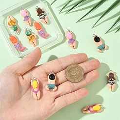 12Pcs 6 Styles Plastic Pendants&nbsp;KY-YW0002-21