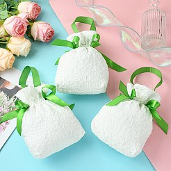 Cloth High Jacquard Flower Sugar Gift Drawstring Bags with Handle&nbsp;ST-CJ0004-01D