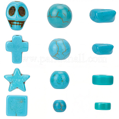 1200Pcs 12 Styles Synthetic Turquoise Beads Sets&nbsp;TURQ-PA0001-01A