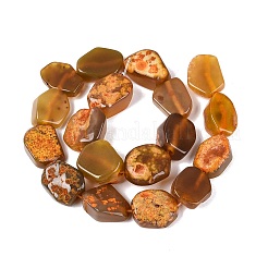 Dyed Natural Agate Beads Strands&nbsp;G-Q606-23E-07