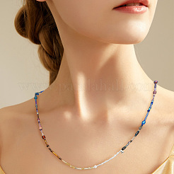 Vintage Round Glass Seed Beaded Necklaces for Women&nbsp;KY5585-1