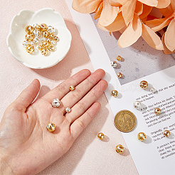 36Pcs 9 Style Rack Plating Brass Beads&nbsp;KK-FH0006-83