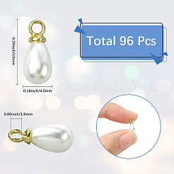 96Pcs ABS Plastic Imitation Pearl Pendants&nbsp;KY-SC0002-32G
