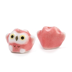 Cute Hand Painted Mini Owl Porcelain Beads&nbsp;PORC-F014-01F