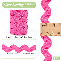 9.7~10 Yards Polyester Wave Lace Trim Ribbon&nbsp;OCOR-GF0004-55B