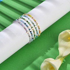 Lightning Bolt Non-magnetic Synthetic Hematite & Glass Beaded Stretch Bracelets&nbsp;BJEW-JB11189