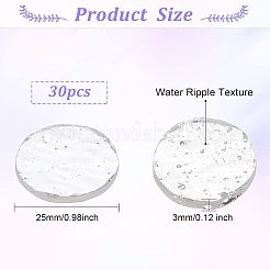 30Pcs Transparent Glass Mosaic Tiles&nbsp;DIY-OC0009-39A