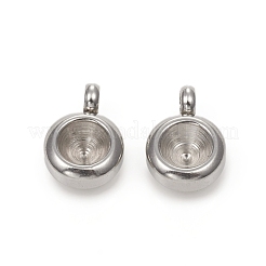 Tarnish Resistant 201 Stainless Steel Pendant Rhinestone Settings&nbsp;X-STAS-G224-27P
