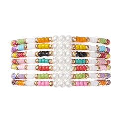 7Pcs Glass Seed Beads Stretch Bracelets for Women&nbsp;BJEW-MZ00280