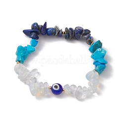 6Pcs 6 Style Natural & Synthetic Mixed Gemstone Stretch Bracelets Set&nbsp;BJEW-JB10133